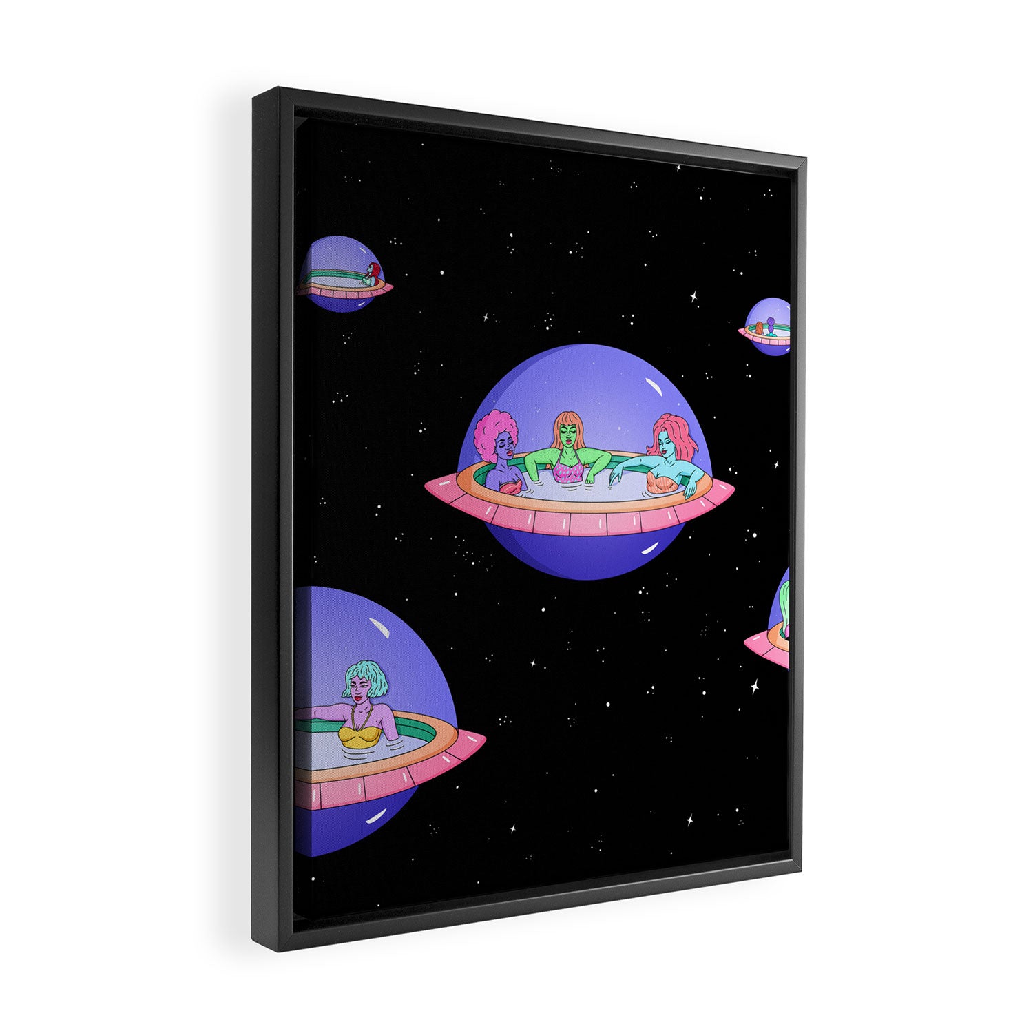 Space Pods Framed Canvas Print Gallery Image 2