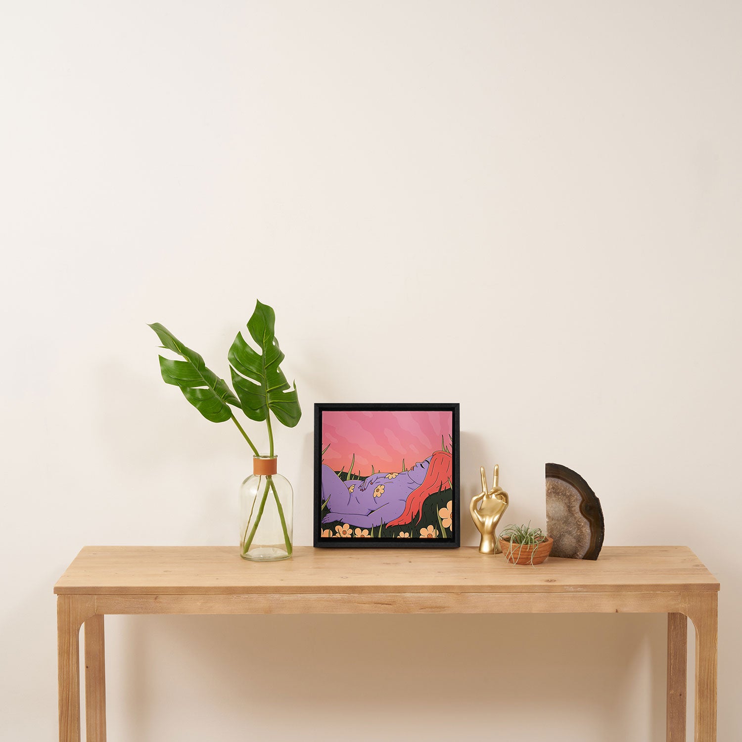 Summer Nap Framed Canvas Print Gallery Image 3