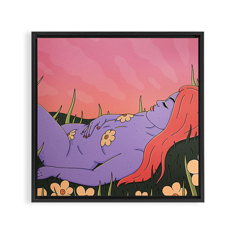 Summer Nap Framed Canvas Print Gallery Image 3
