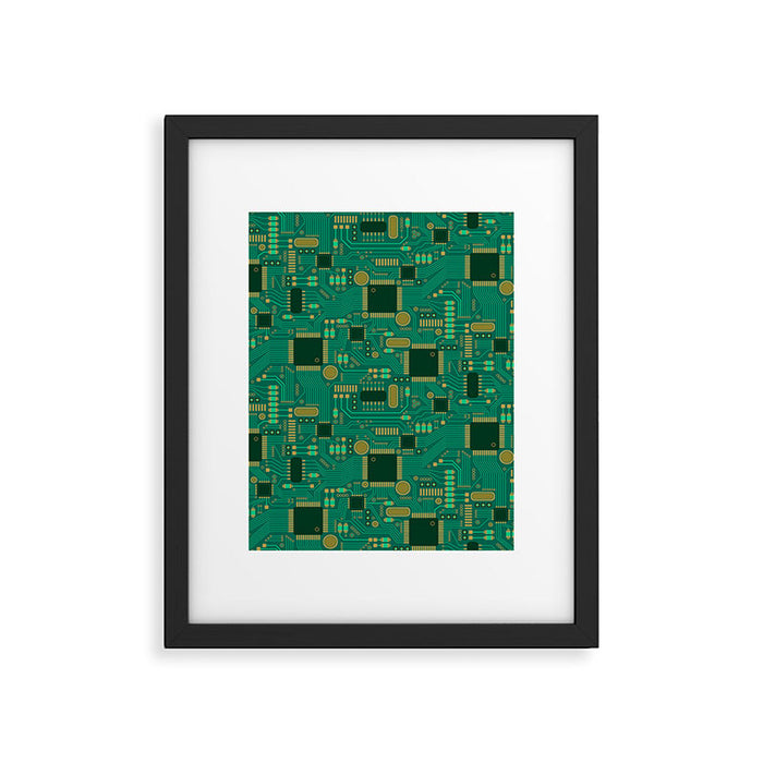 Circuit Board Sync Framed Art Print Gallery Image 1
