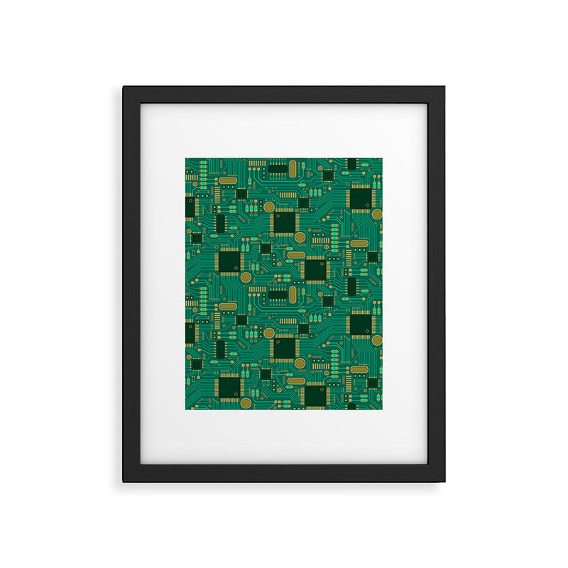 Circuit Board Sync Framed Art Print Gallery Image 6