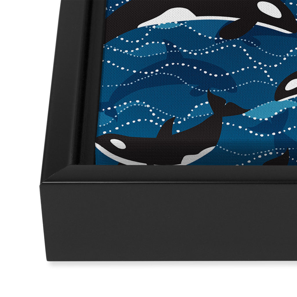Deep Sea Orca Framed Canvas Print Gallery Image 3