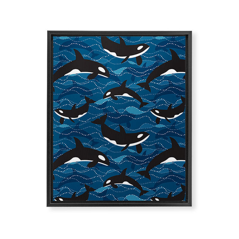 Deep Sea Orca Framed Canvas Print Gallery Image 8