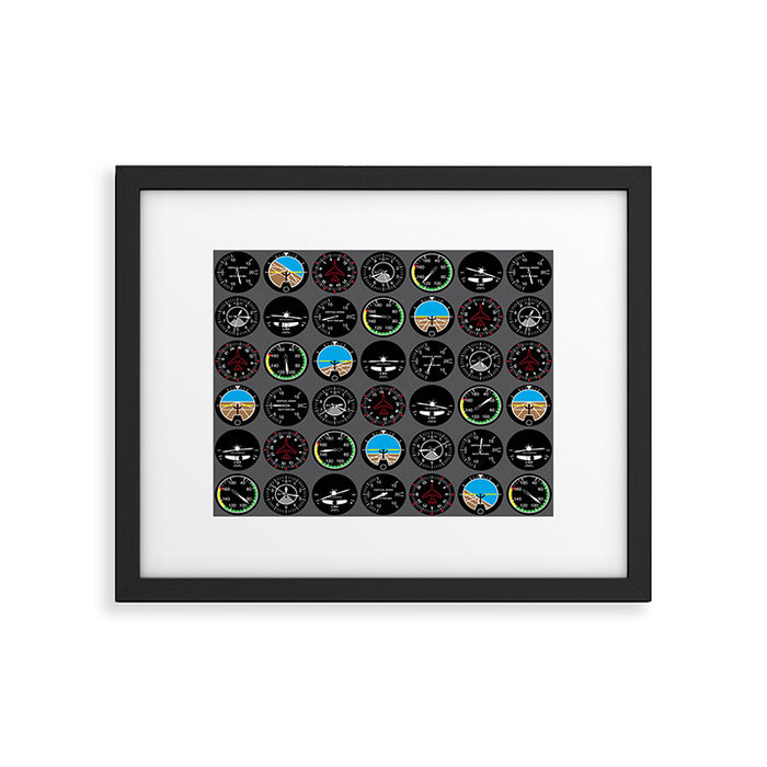 Flight Instruments Framed Art Print Gallery Image 1