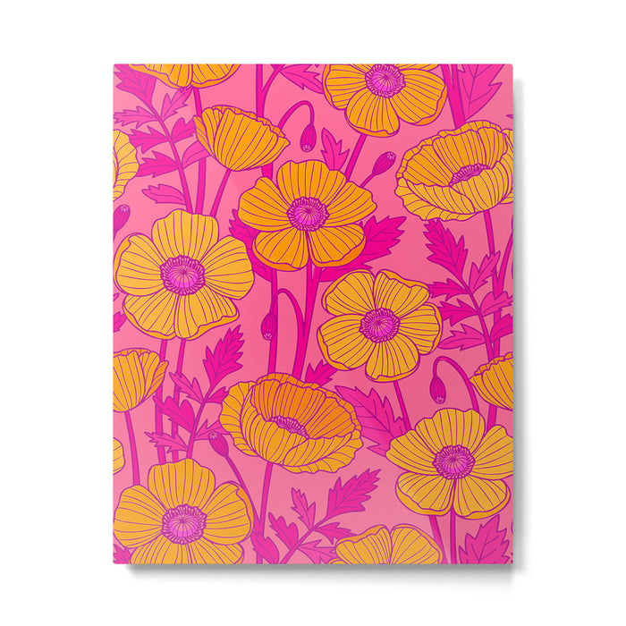 Golden Poppy Blooms Metal Print Gallery Image 1