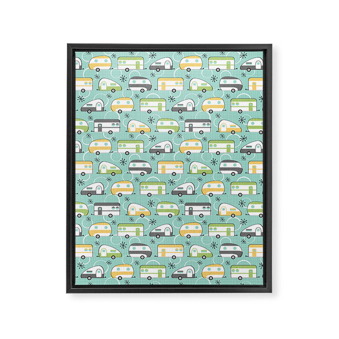 Happy Campers Framed Canvas Print Gallery Image 1