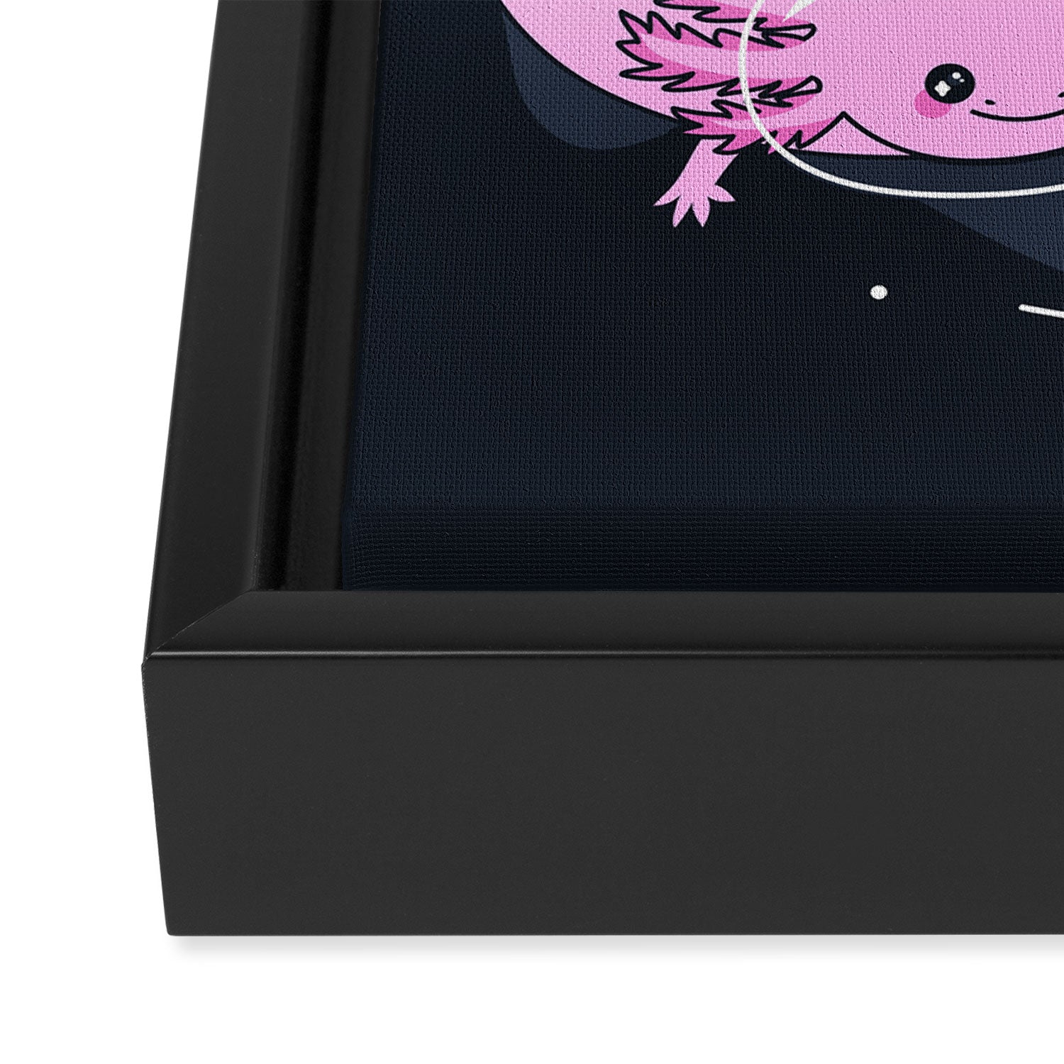 Space Axolotls Framed Canvas Print Gallery Image 3