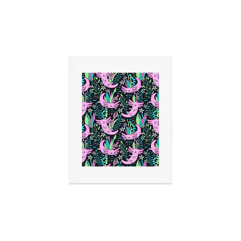 Swimming Axolotls Art Print Gallery Image 1