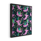 Swimming Axolotls Framed Canvas Print Gallery Image 2