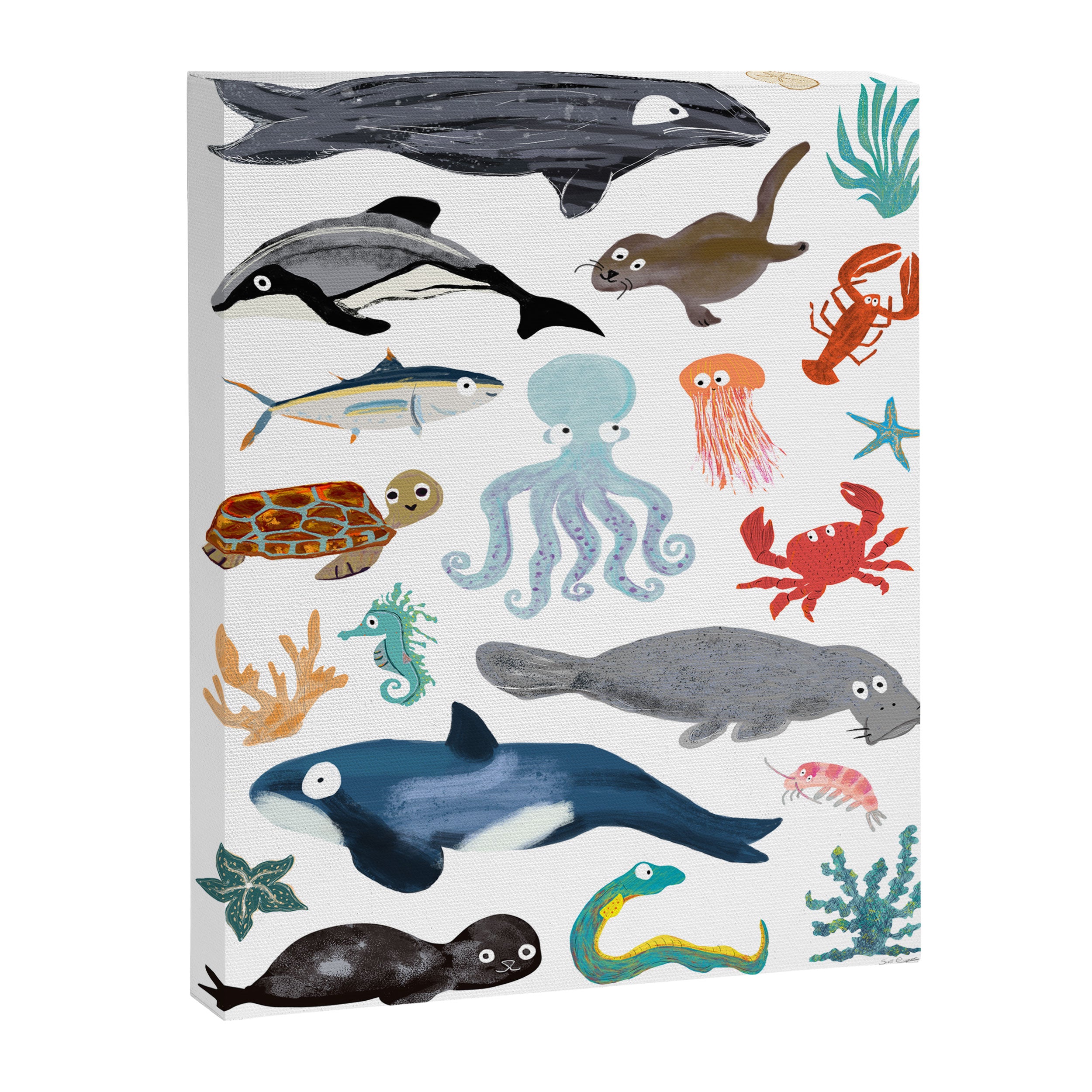 Sea Change: Ocean Animals Canvas Print Gallery Image 6