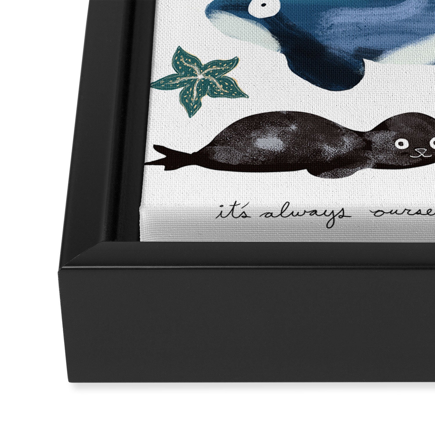 Sea Change: Ocean Animals Framed Canvas Print Gallery Image 3