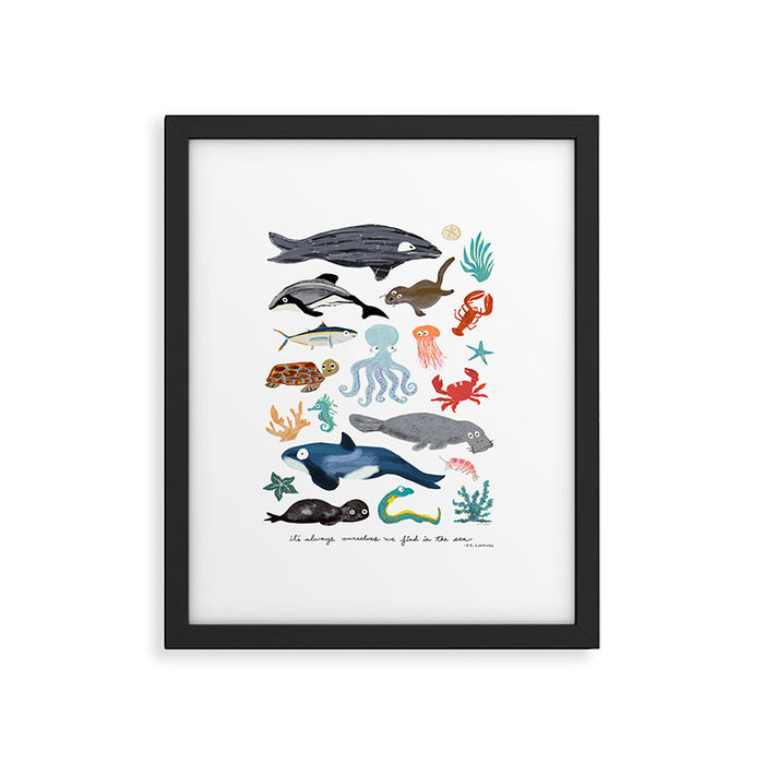 Sea Change: Ocean Animals Framed Art Print Gallery Image 1