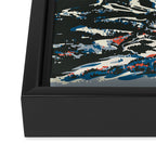 Blue Breckenridge Vintage Ski Poster Framed Canvas Print Gallery Image 3