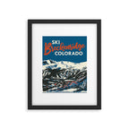 Blue Breckenridge Vintage Ski Poster Framed Art Print Gallery Image 5