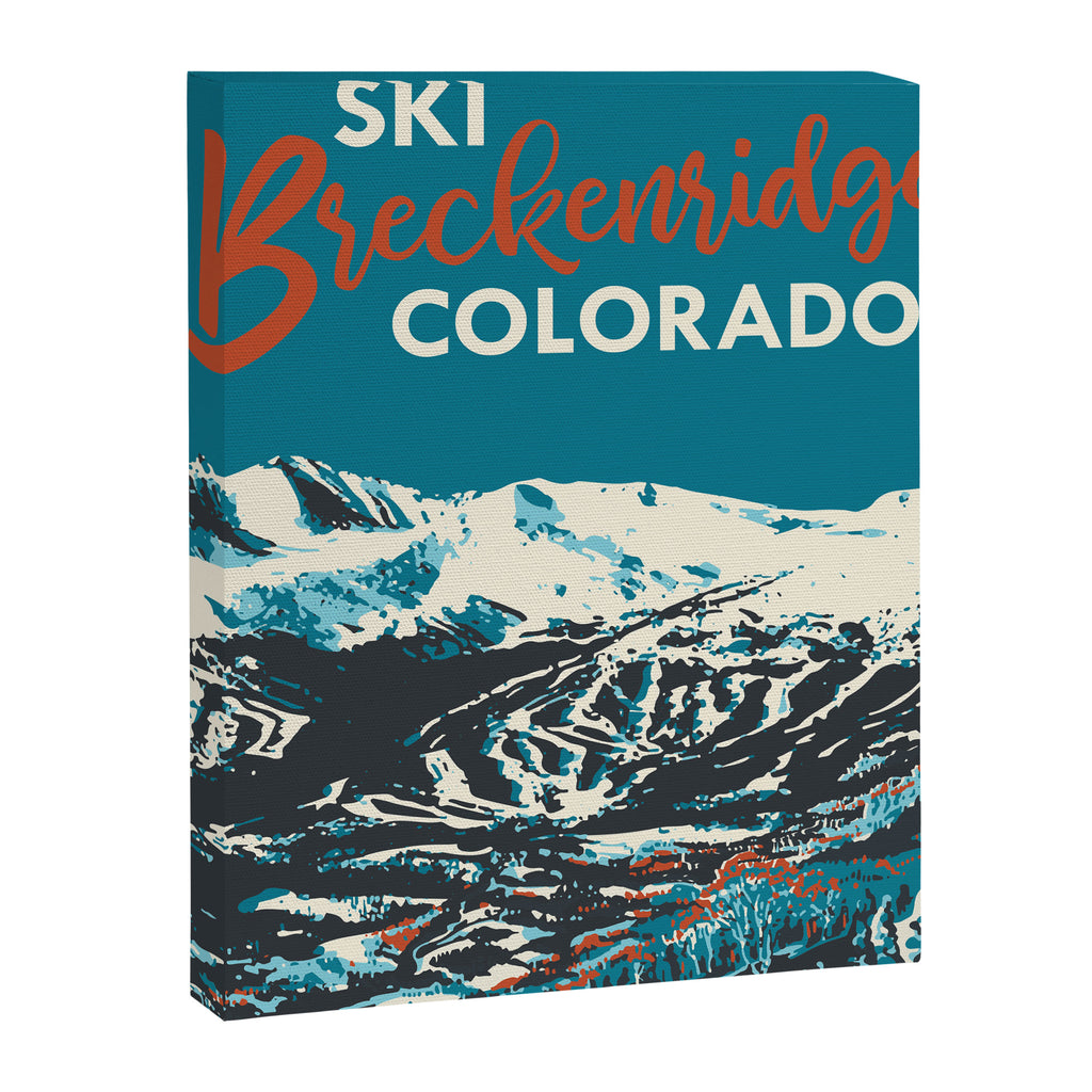Breckenridge Vintage Ski Poster Canvas Print Gallery Image 6
