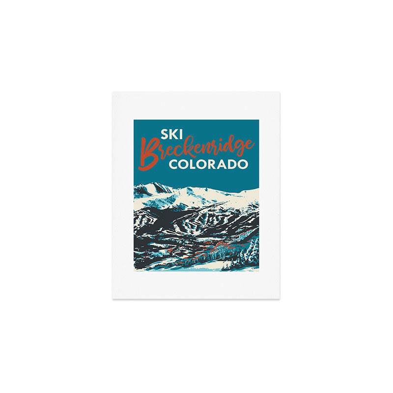 Breckenridge Vintage Ski Poster Art Print Gallery Image 1