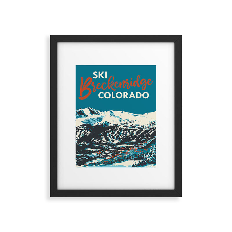 Breckenridge Vintage Ski Poster Framed Art Print Gallery Image 5