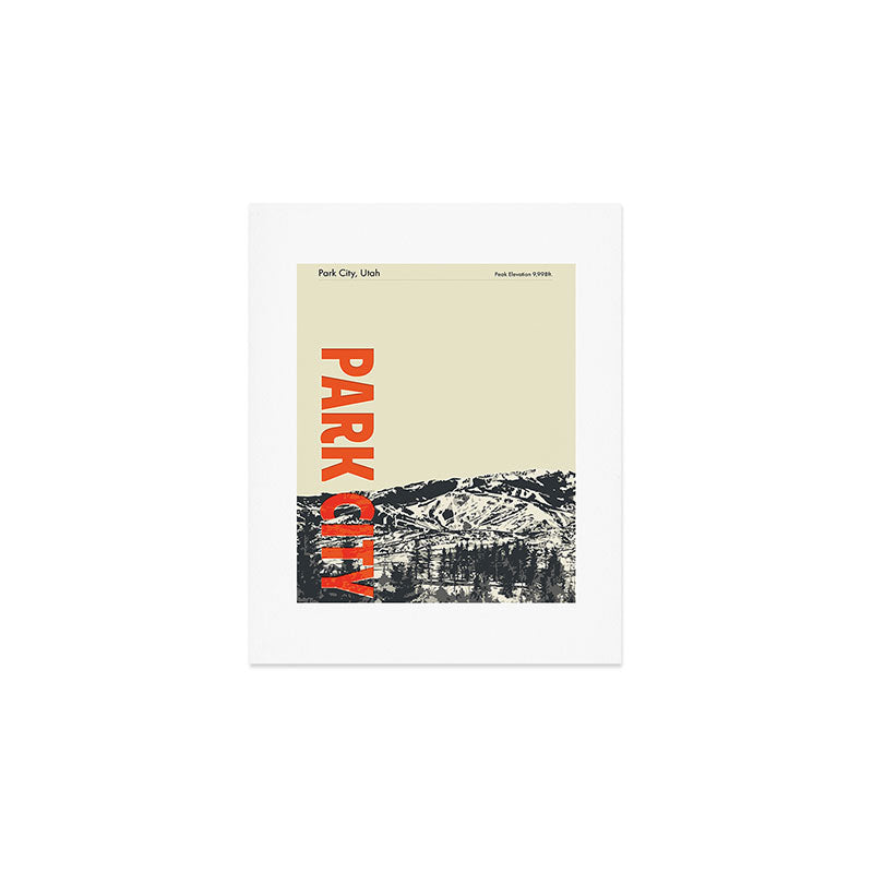 Park City Vintage Modern Poster Art Print Gallery Image 1