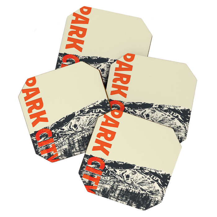 Park City Vintage Modern Poster Coaster Gallery Image 1