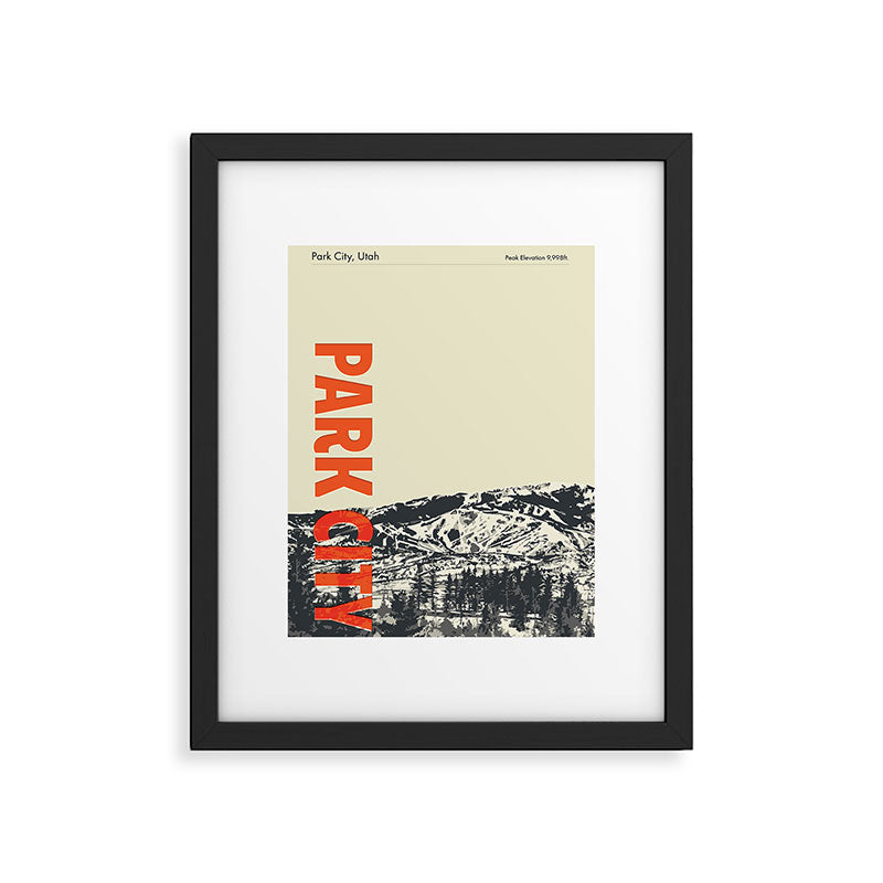 Park City Vintage Modern Poster Framed Art Print Gallery Image 5