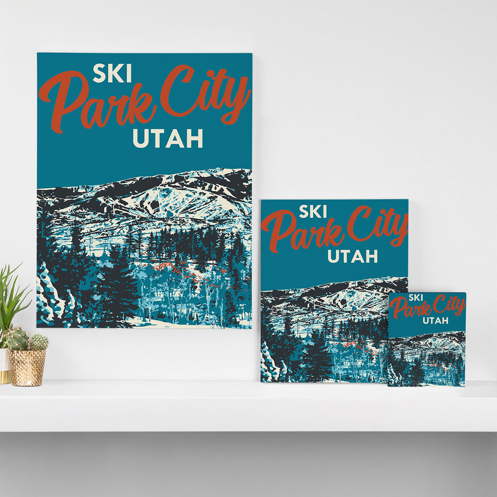Park City Vintage Ski Poster Canvas Print Gallery Image 3