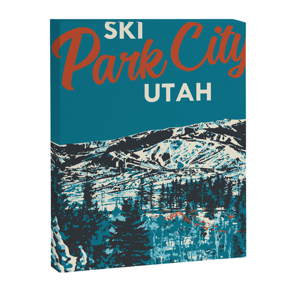 Park City Vintage Ski Poster Canvas Print Gallery Image 3