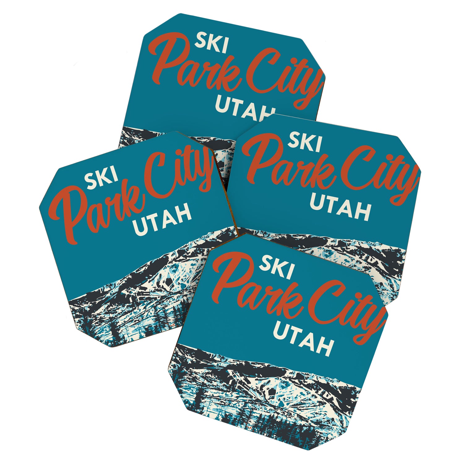 Park City Vintage Ski Poster Coaster Gallery Image 1