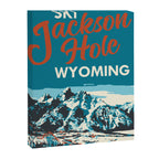 Ski Jackson Hole Wyoming Vintage Ski Poster Canvas Print Gallery Image 6
