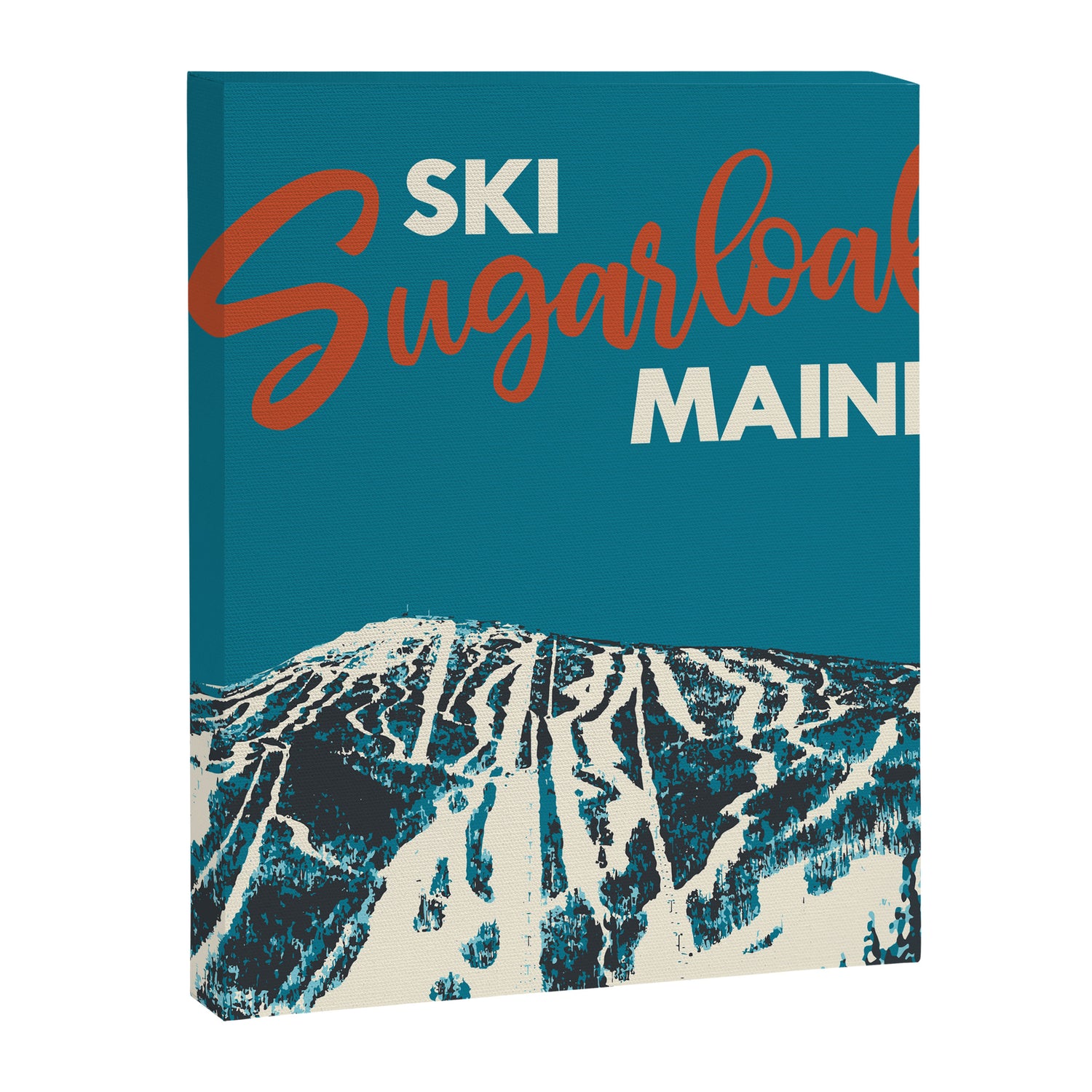 Ski Sugarloaf Maine vintage ski poster Canvas Print Gallery Image 3