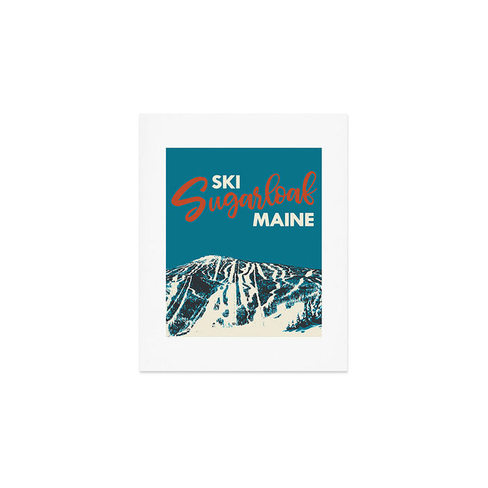 Ski Sugarloaf Maine vintage ski poster Art Print Gallery Image 1