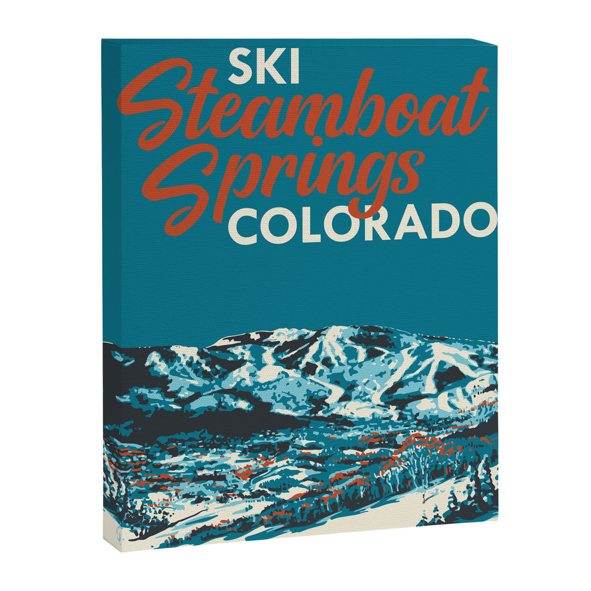 Steamboat Springs Vintage Ski Poster Canvas Print Gallery Image 6