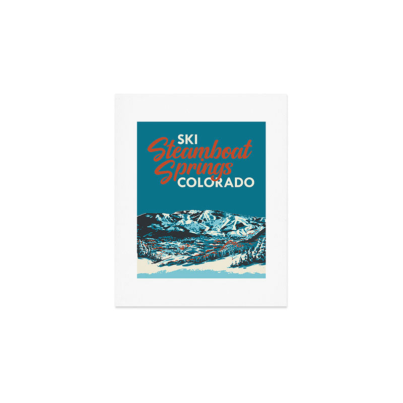 Steamboat Springs Vintage Ski Poster Art Print Gallery Image 1