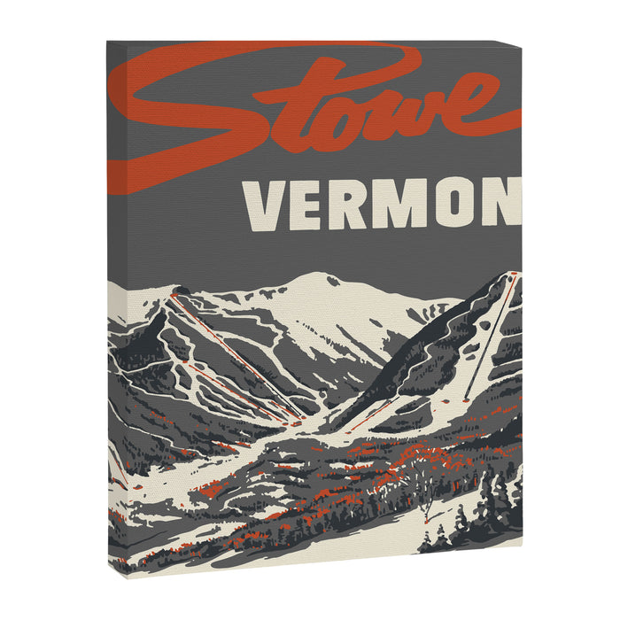 Stowe Vermont, ski capital of the east Canvas Print Gallery Image 1