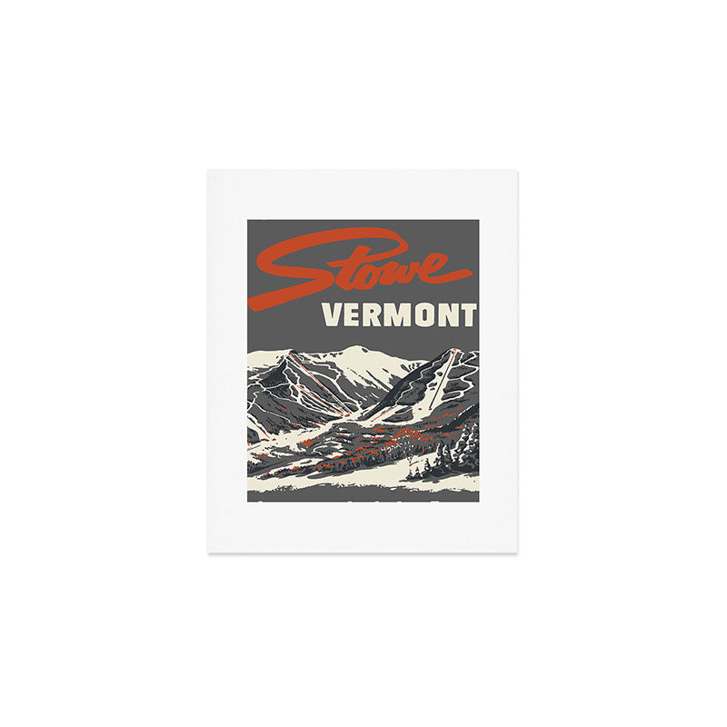Stowe Vermont, ski capital of the east Art Print Gallery Image 1