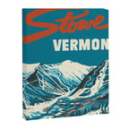 Stowe, Vermont Vintage Ski Poster Canvas Print Gallery Image 6