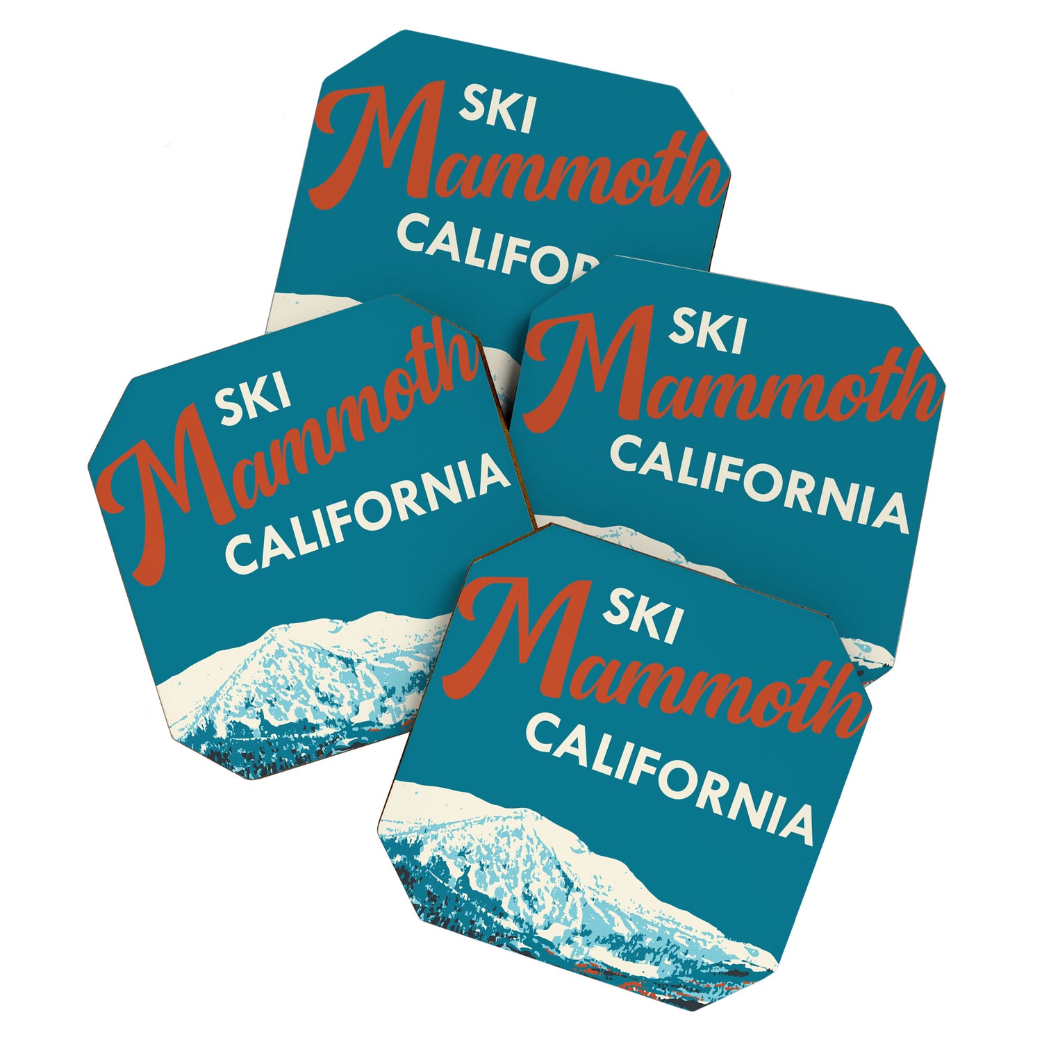 Vintage Mammoth Mountain Ski Poster Coaster Gallery Image 1