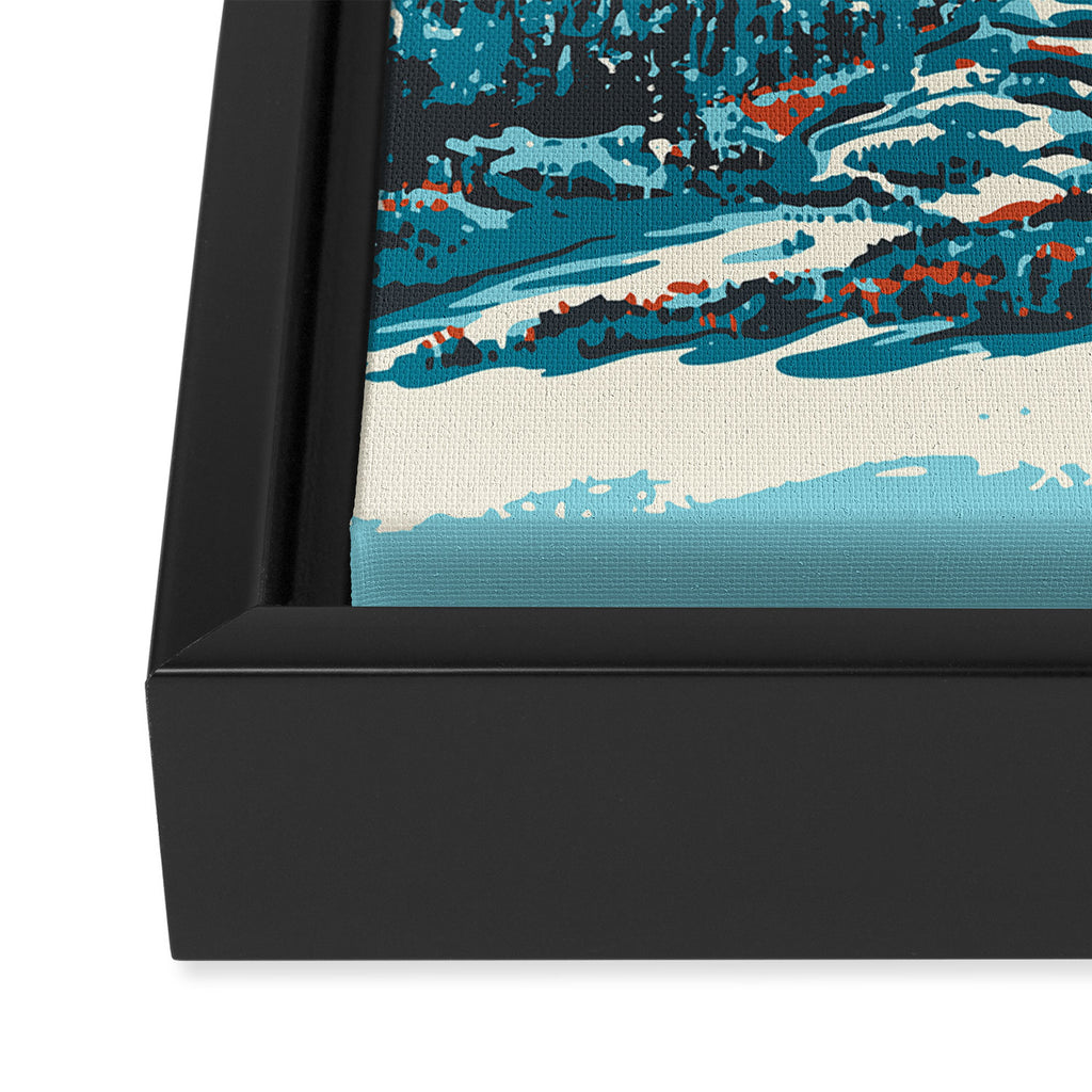Vintage Mammoth Mountain Ski Poster Framed Canvas Print Gallery Image 3