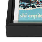 Vintage Ski Aspen Poster Framed Canvas Print Gallery Image 3