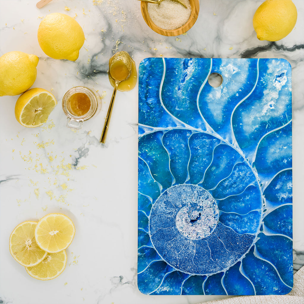 Blue Ammonite Fossil Cutting Board Gallery Image 2