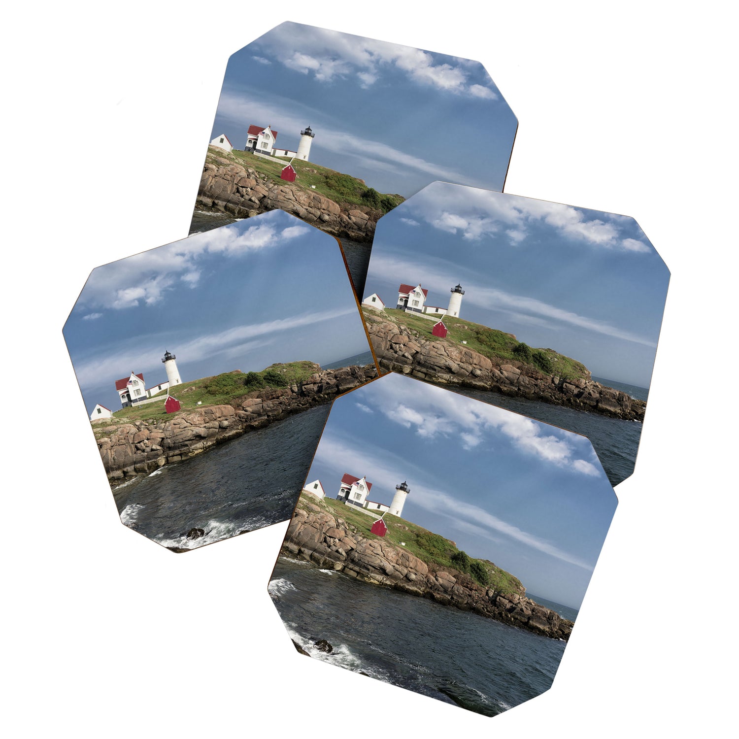 Nubble Lighthouse in Summer Coaster Gallery Image 1