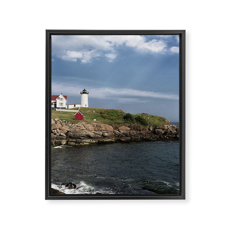 Nubble Lighthouse in Summer Framed Canvas Print Gallery Image 6