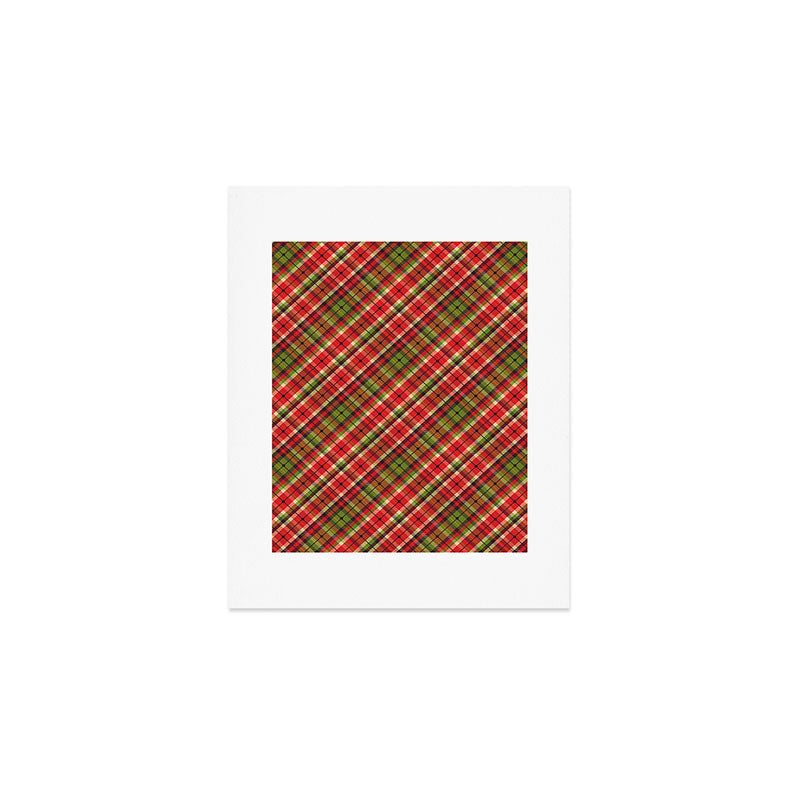 Christmas Tartan Art Print Gallery Image 1