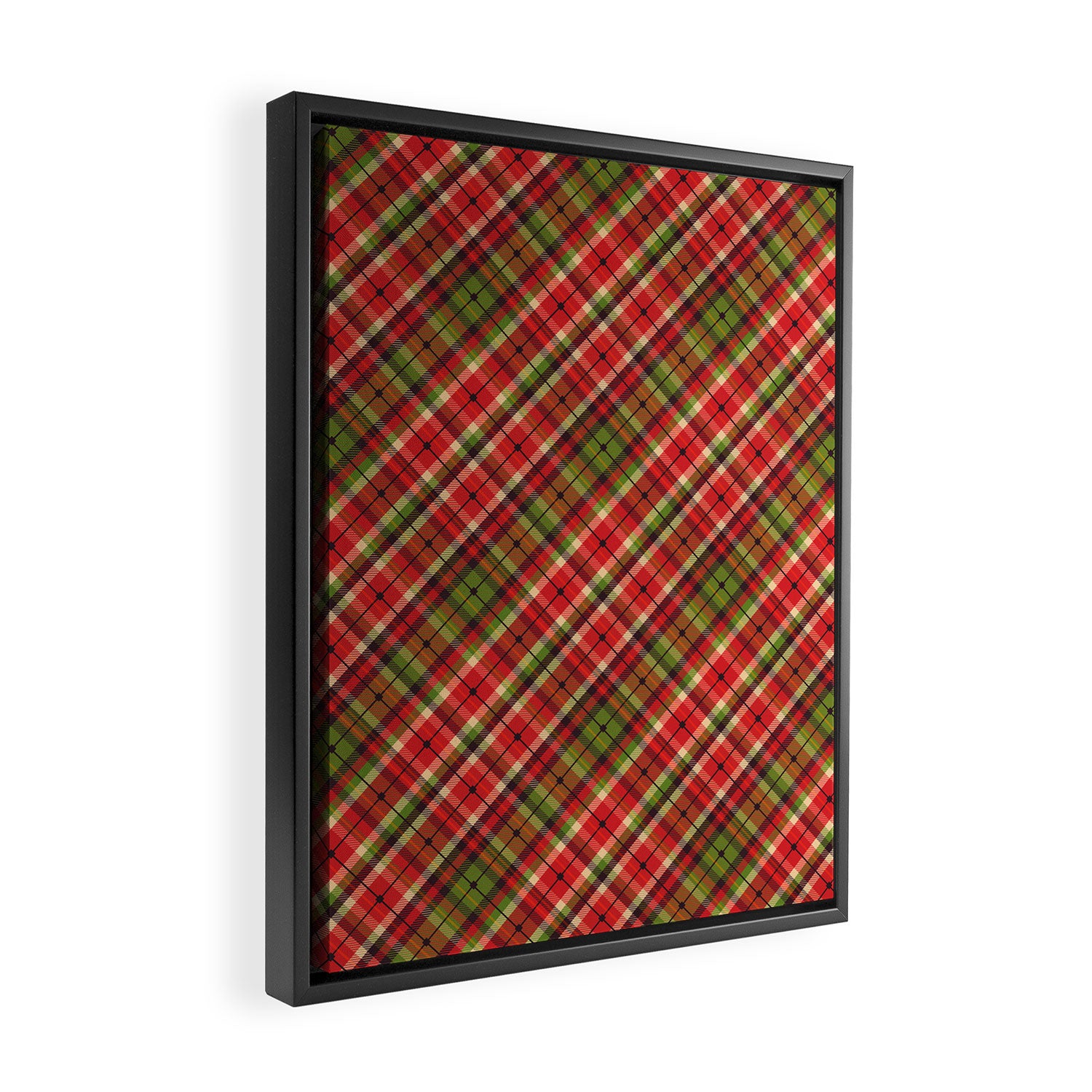 Christmas Tartan Framed Canvas Print Gallery Image 2