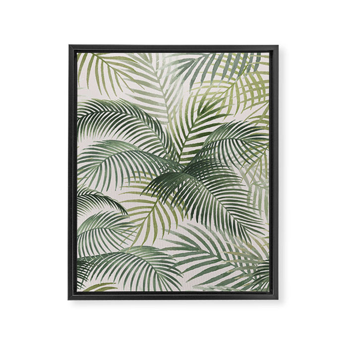 Palm leaves Framed Canvas Print Gallery Image 1