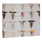 Bull Skulls - Mexican Folk Art Canvas Print Gallery Image 6
