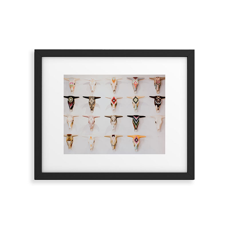 Bull Skulls - Mexican Folk Art Framed Art Print Gallery Image 4