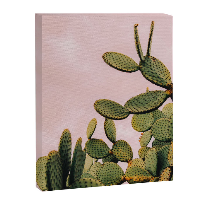 Cactus on Pink Sky Canvas Print Gallery Image 1