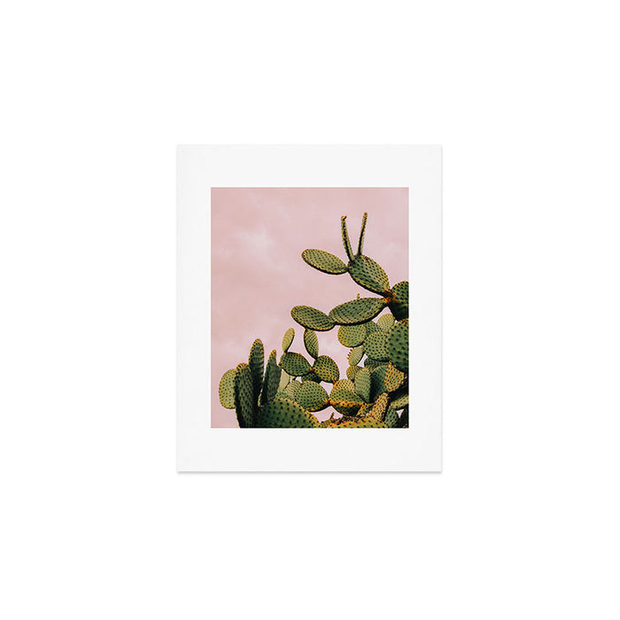 Cactus on Pink Sky Art Print Gallery Image 1