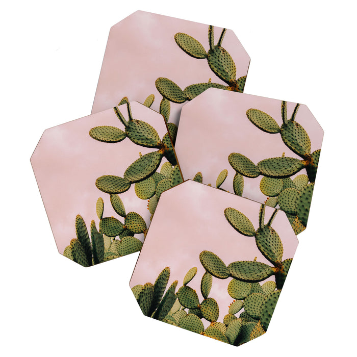 Cactus on Pink Sky Coaster Gallery Image 1