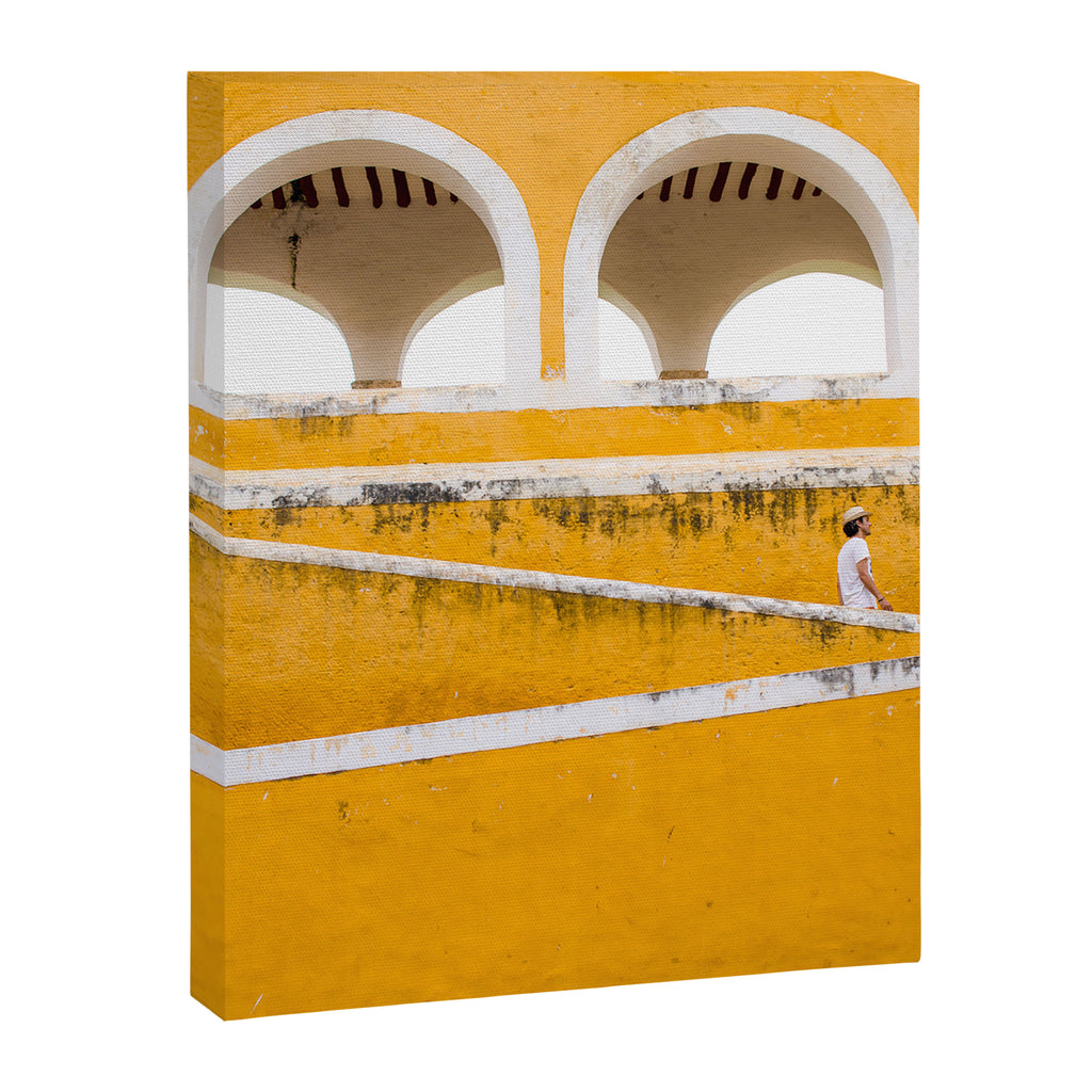 Colonial Mexico, Izamal in Yellow #buyart #society6 #decor Canvas Print Gallery Image 6